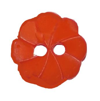 Kids button as a flower in orange 12 mm 0,47 inch